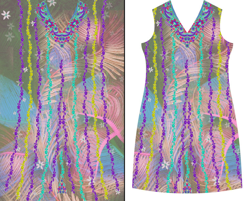 Dress Printing Customized Dress Printing, Printing on Dress AM